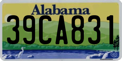 AL license plate 39CA831