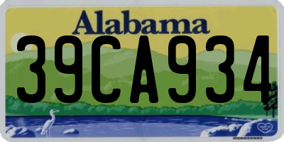 AL license plate 39CA934