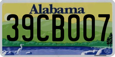 AL license plate 39CB007