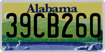 AL license plate 39CB260
