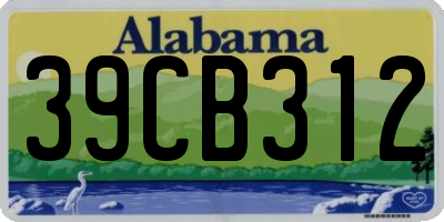 AL license plate 39CB312