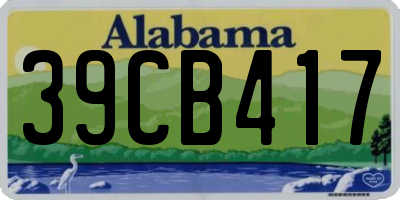 AL license plate 39CB417