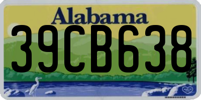 AL license plate 39CB638