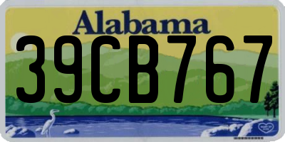 AL license plate 39CB767