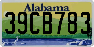 AL license plate 39CB783
