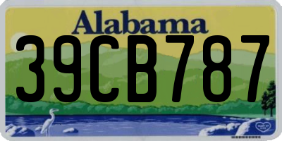 AL license plate 39CB787