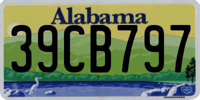AL license plate 39CB797