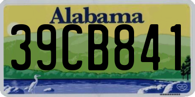 AL license plate 39CB841