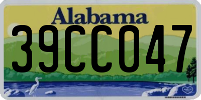 AL license plate 39CC047