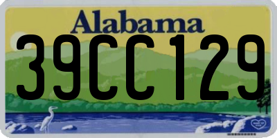 AL license plate 39CC129