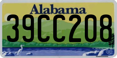 AL license plate 39CC208