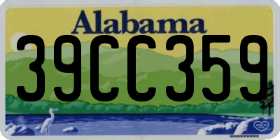 AL license plate 39CC359
