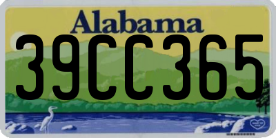 AL license plate 39CC365