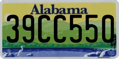 AL license plate 39CC550