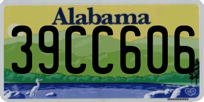 AL license plate 39CC606