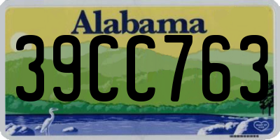 AL license plate 39CC763