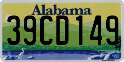 AL license plate 39CD149