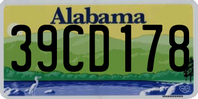 AL license plate 39CD178