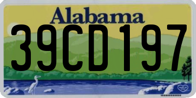 AL license plate 39CD197