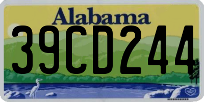 AL license plate 39CD244