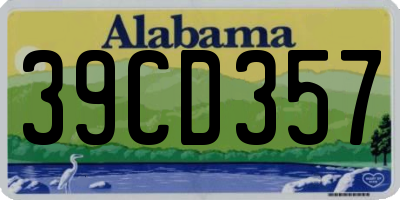 AL license plate 39CD357
