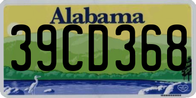 AL license plate 39CD368