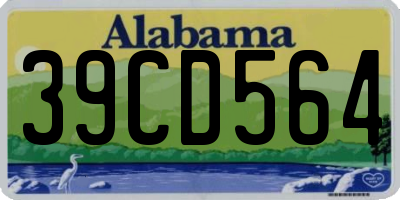 AL license plate 39CD564