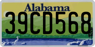 AL license plate 39CD568