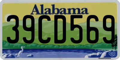 AL license plate 39CD569