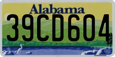 AL license plate 39CD604