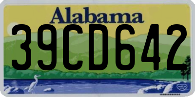 AL license plate 39CD642