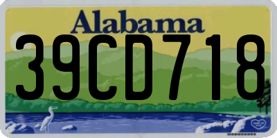 AL license plate 39CD718