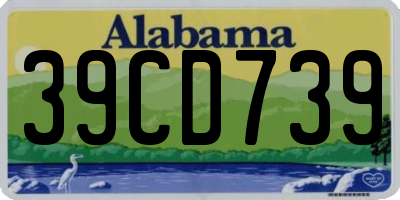 AL license plate 39CD739