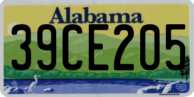 AL license plate 39CE205