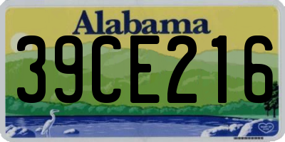 AL license plate 39CE216