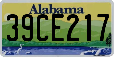 AL license plate 39CE217