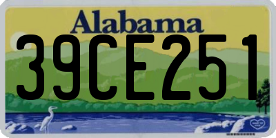 AL license plate 39CE251