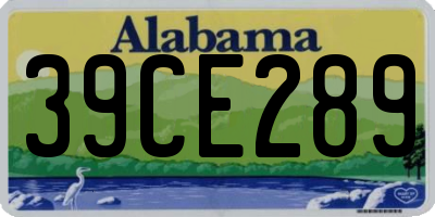 AL license plate 39CE289