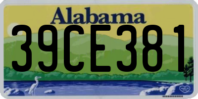 AL license plate 39CE381