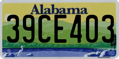 AL license plate 39CE403