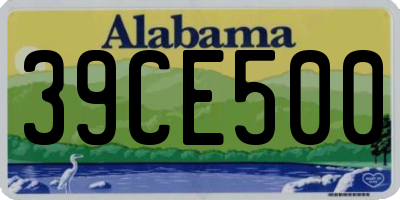 AL license plate 39CE500