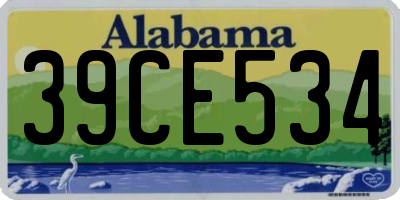 AL license plate 39CE534