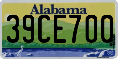 AL license plate 39CE700