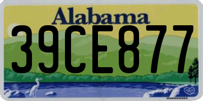 AL license plate 39CE877