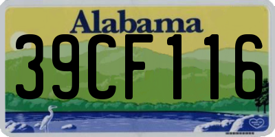 AL license plate 39CF116
