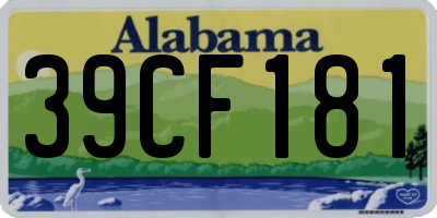 AL license plate 39CF181