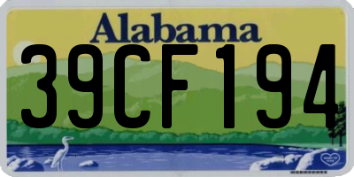 AL license plate 39CF194