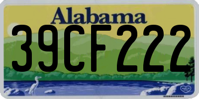 AL license plate 39CF222