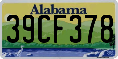 AL license plate 39CF378