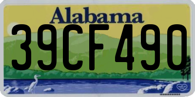 AL license plate 39CF490